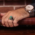 انگشتر فیروزه شجری مردانه کد 1942