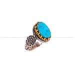 انگشتر فیروزه شجری مردانه کد 4109