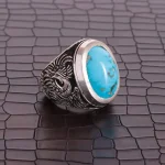 انگشتر فیروزه شجری مردانه کد 1881