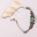 دستبند فیروزه زنانه کد 1985