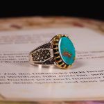 انگشتر فیروزه شجری مردانه کد 4083