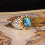 انگشتر فیروزه شجری مردانه کد 4093