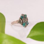 انگشتر زمرد زنانه کد 2000