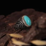 انگشتر فيروزه شجری مردانه کد 2064