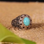 انگشتر فيروزه عجمی مردانه کد 2068