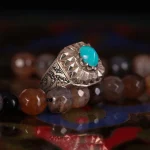 انگشتر فيروزه عجمی مردانه کد 2078