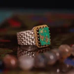 انگشتر فيروزه شجری مردانه کد 2079