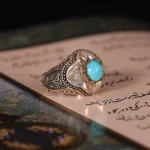 انگشتر فیروزه عجمی مردانه کد 2089