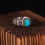 انگشتر فیروزه شجری مردانه کد 2101