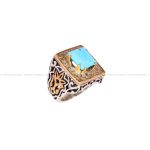 انگشتر فیروزه شجری مردانه کد 4034