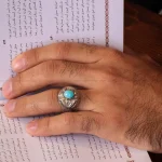انگشتر فیروزه عجمی مردانه کد 2088