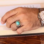 انگشتر فیروزه شجری مردانه کد 2096