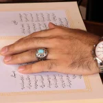 انگشتر فیروزه عجمی مردانه کد 2097