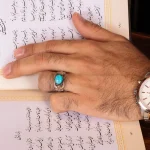 انگشتر فیروزه شجری مردانه کد 2098