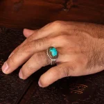 انگشتر فیروزه شجری مردانه کد 2099