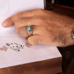 انگشتر فیروزه شجری مردانه کد 2100
