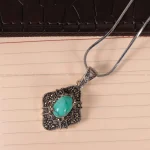 گردنبند فیروزه زنانه کد 2106