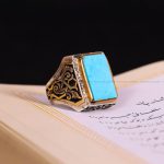 انگشتر فیروزه شجری مردانه کد 4000