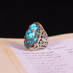انگشتر فیروزه شجری مردانه کد 4001