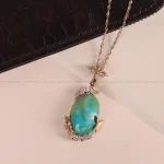 گردنبند فیروزه زنانه کد 2113