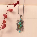 گردنبند فیروزه زنانه کد 2116