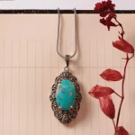 گردنبند فیروزه زنانه کد 2119