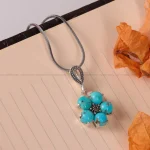 گردنبند فیروزه زنانه کد 2120