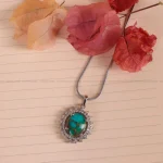 گردنبند فیروزه زنانه کد 2122