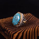 انگشتر فیروزه شجری مردانه کد 4009