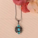 گردنبند فیروزه زنانه کد 2123