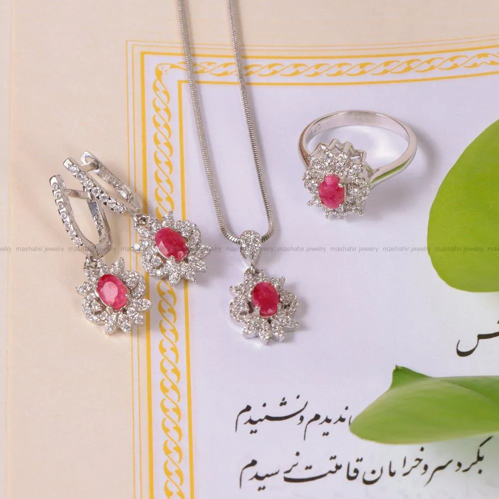 نیم ست یاقوت سرخ زنانه 2133