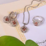 نیم ست الکساندریت زنانه کد 2135