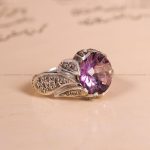 انگشتر آمیتیست مردانه کد 4020