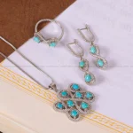 نیم ست فیروزه زنانه کد 2146