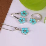 نیم ست فیروزه زنانه کد 2150