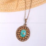 گردنبند فیروزه زنانه کد 2180