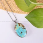 گردنبند فیروزه زنانه کد 2182