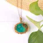 گردنبند فیروزه زنانه کد 2185