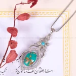 گردنبند فیروزه زنانه کد 2197