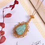 گردنبند فیروزه زنانه کد 2203