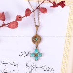 گردنبند فیروزه زنانه کد 2204