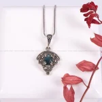 گردنبند یاقوت کبود زنانه کد 2214