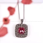 گردنبند طرح یاقوت زنانه کد 2230
