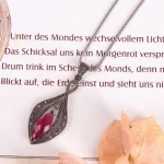 گردنبند طرح یاقوت زنانه کد 2248