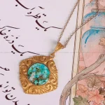 گردنبند فیروزه زنانه کد 2255