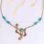 گردنبند فیروزه زنانه کد 2263