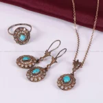 نیم ست فیروزه زنانه کد 2269