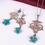 نیم ست فیروزه زنانه کد 2272