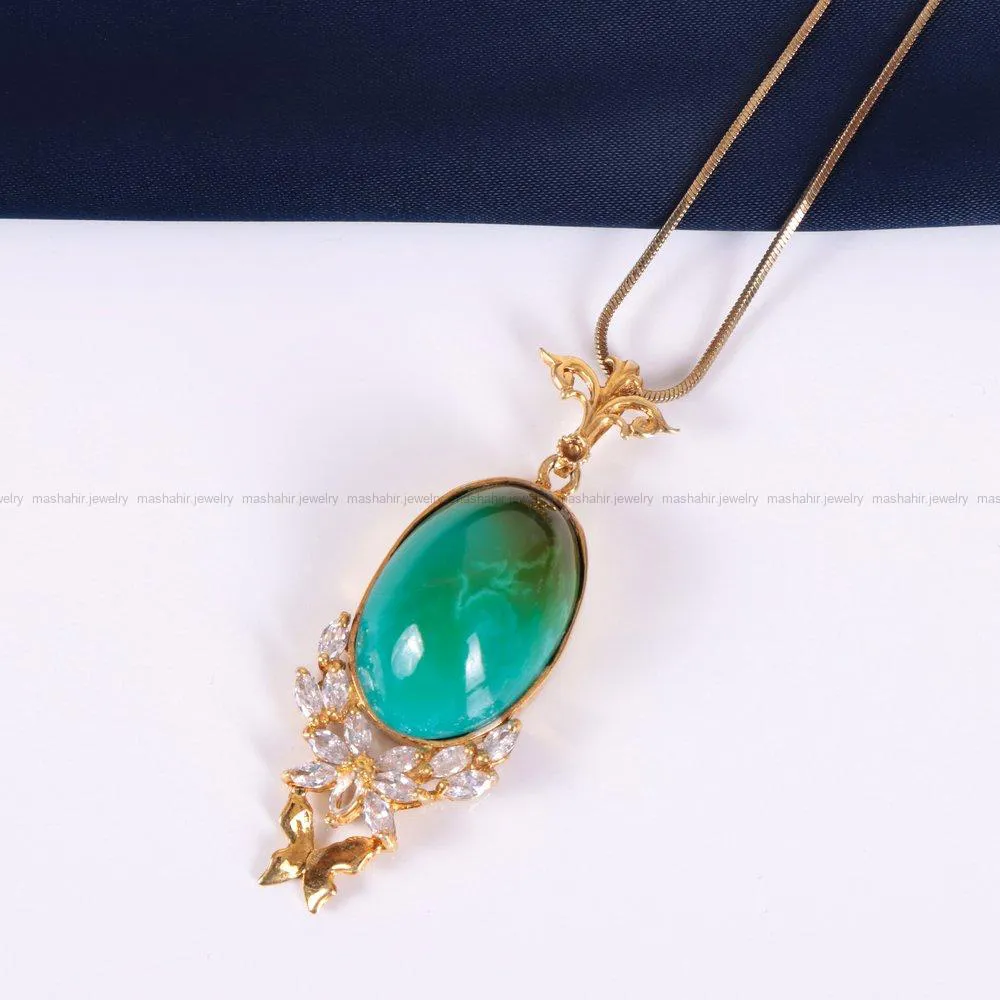 گردنبند فیروزه زنانه کد 2280