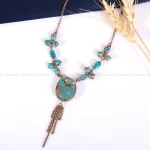 گردنبند فیروزه زنانه کد 2285